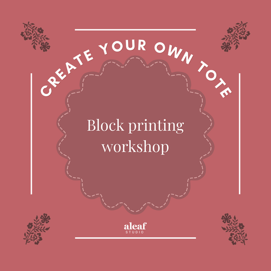 Block Print Workshop- Design Your Own Tote Bag