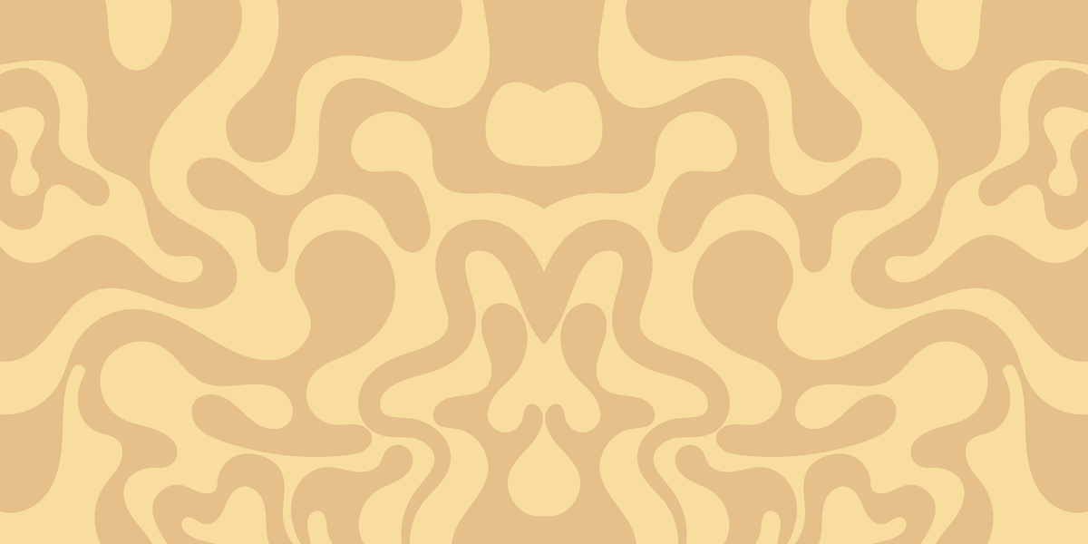 Abstract seamless pattern featuring organic wavy shapes in warm beige and tan tones.